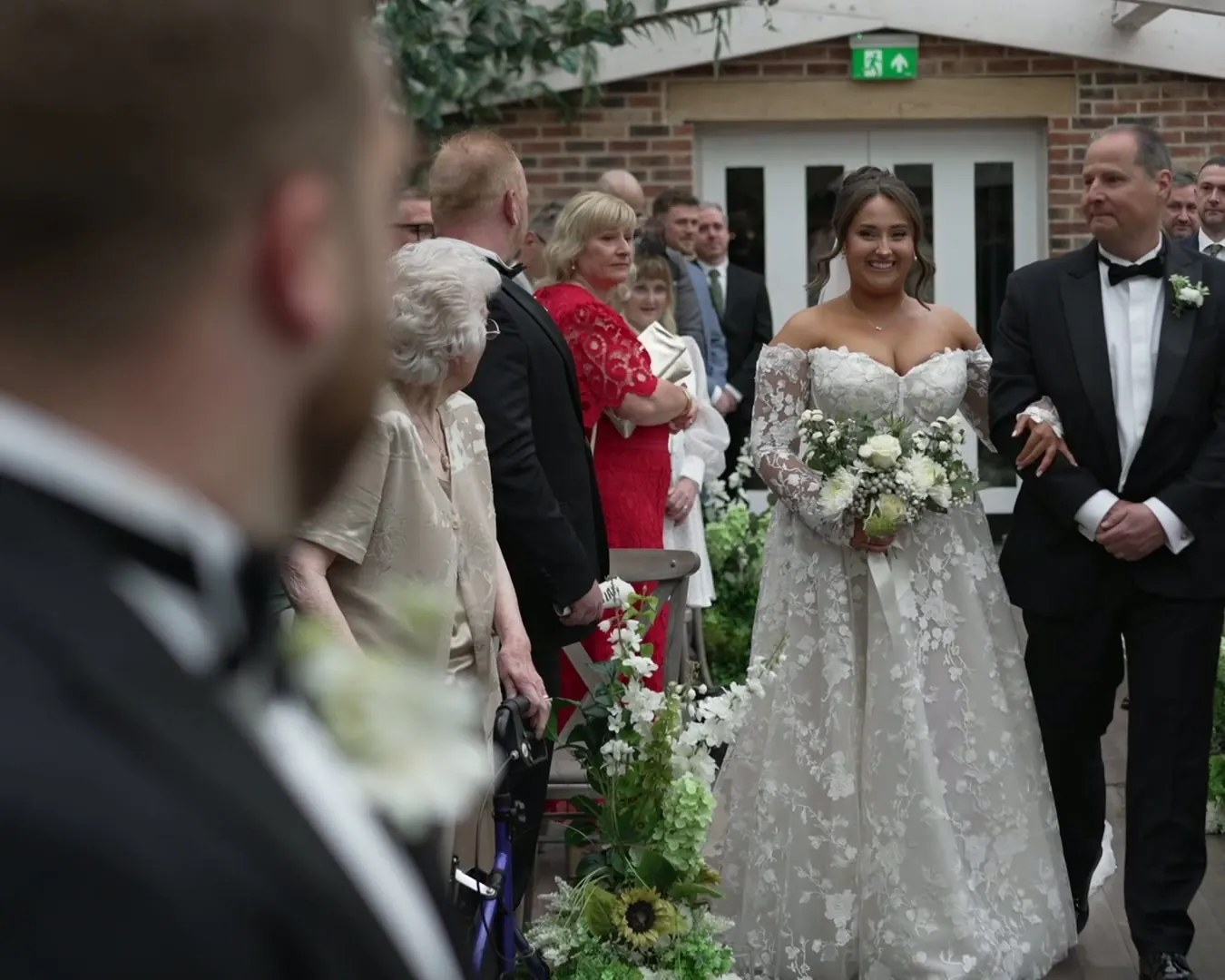 Confetti walk at Middleton Lodge Estate captured on film