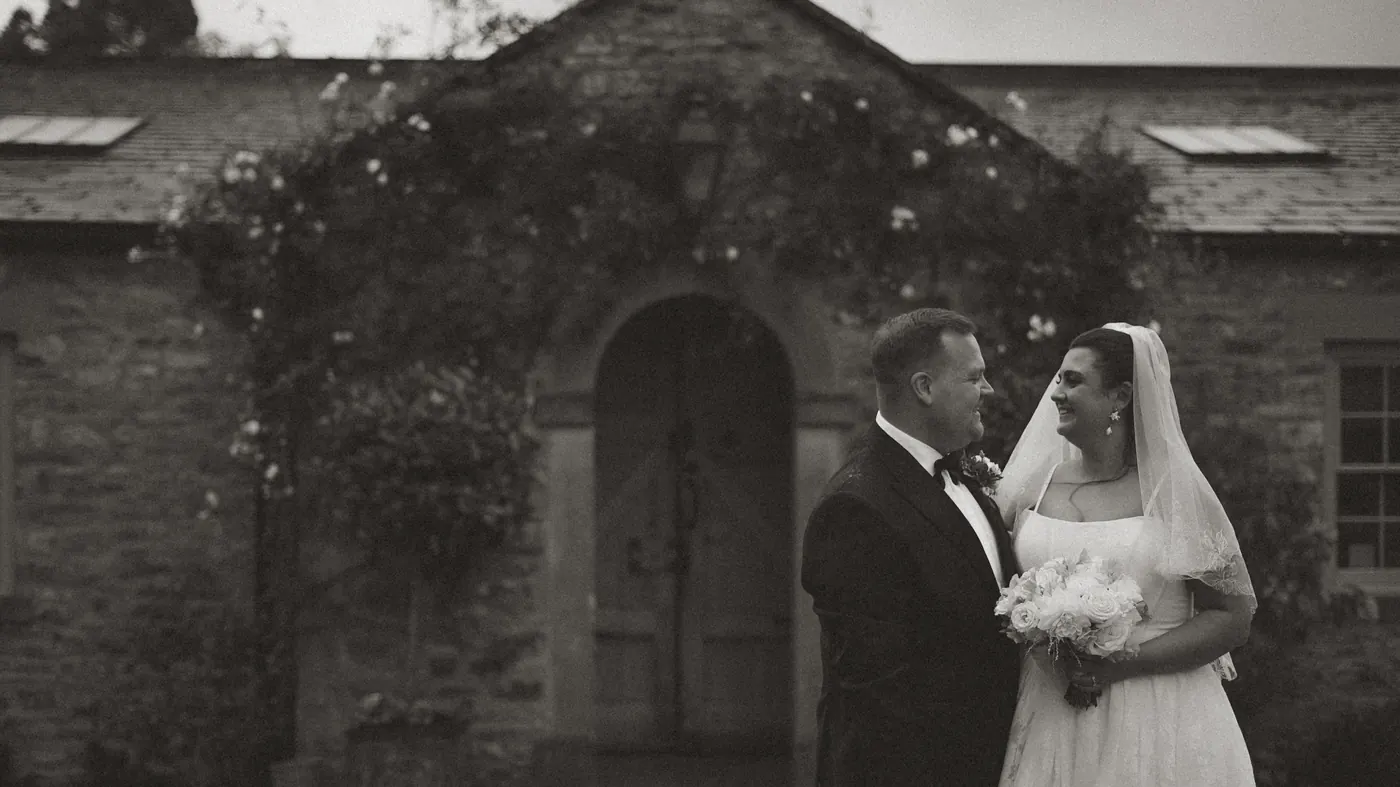 Highlight film still of a Chatsworth House wedding in Derbyshire